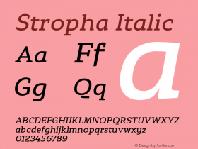 Stropha-Italic Version 1.000 Font Sample