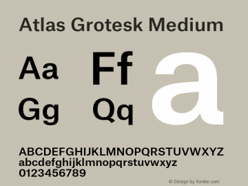 AtlasGrotesk-Medium Version 1.001;PS 1.001;hotconv 1.0.57;makeotf.lib2.0.21895图片样张