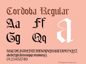 Cordoba Regular 001.001 Font Sample