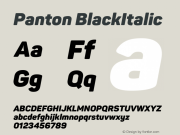 Panton-BlackItalic Version 2.000图片样张