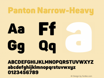 Panton Narrow Heavy Version 1.000图片样张