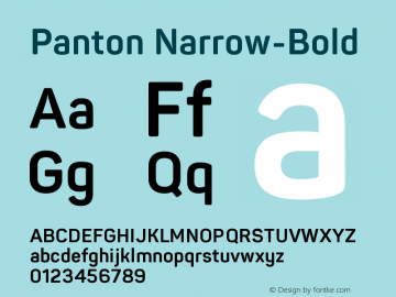 Panton Narrow Bold Version 1.000图片样张