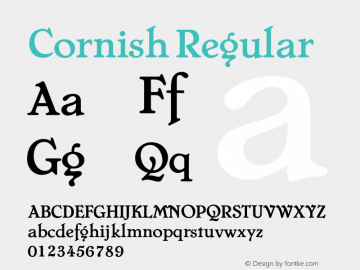 Cornish Regular 001.001图片样张