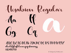 Hosabien Version 1.000 Font Sample