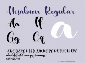 Hosabien Version 1.000 Font Sample