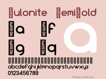 Culonite SemiBold Version 1.000;PS 001.000;hotconv 1.0.88;makeotf.lib2.5.64775图片样张