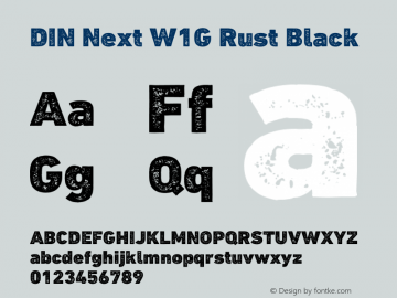 DIN Next W1G Rust Black Version 1.40, build 30, s3 Font Sample