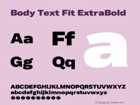 Body Text Fit ExtraBold Version 1.006 Font Sample