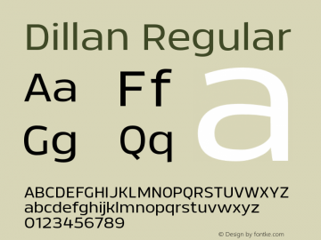 DillanRegular Version 1.000;PS 001.000;hotconv 1.0.88;makeotf.lib2.5.64775;YWFTv17 Font Sample