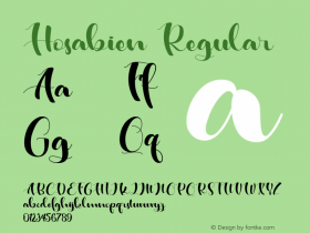 Hosabien Version 1.000 Font Sample