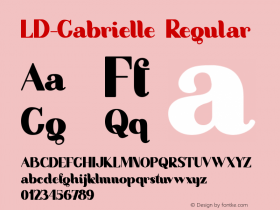 LD-Gabrielle 001.000 Font Sample