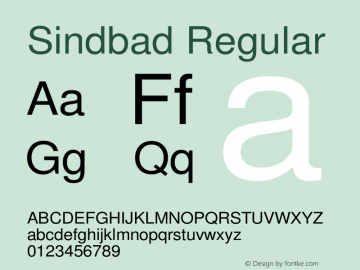 Sindbad Regular V.1.000:AGA Sidibad:24 November 1995图片样张