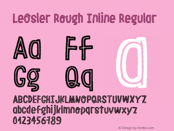 LeOsler Rough Inline Regular Version 1.000图片样张