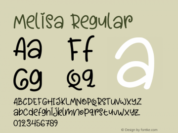 Melisa Version 1.0 Font Sample