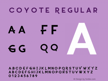 Coyote Regular Version 1.000;PS 001.000;hotconv 1.0.88;makeotf.lib2.5.64775图片样张