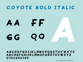 Coyote Bold Italic Version 1.000图片样张