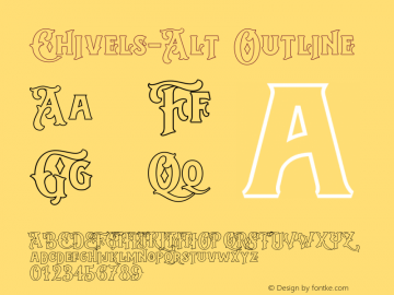 Chivels-Alt Outline Version 1.000 Font Sample