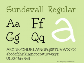 Sundsvall Regular 001.001 Font Sample