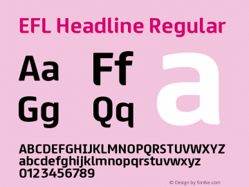 EFL Headline Version 1.000 Font Sample