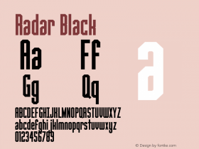 Radar Black Version 1.002;Fontself Maker 2.3.4图片样张