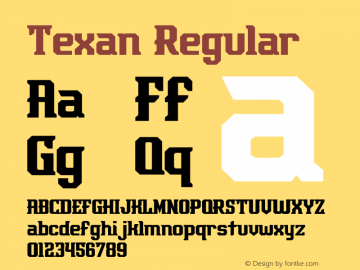 Texan Version 1.005;Fontself Maker 2.1.2 Font Sample