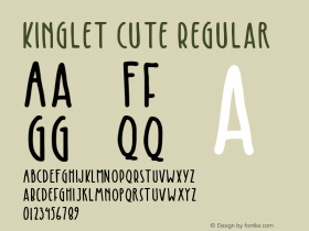 Kinglet Cute Version 1.00;September 11, 2018;FontCreator 11.5.0.2427 64-bit图片样张