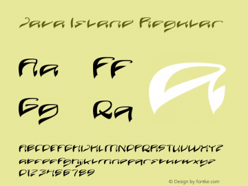 Java Island Version 1.00;October 13, 2018;FontCreator 11.5.0.2427 64-bit Font Sample