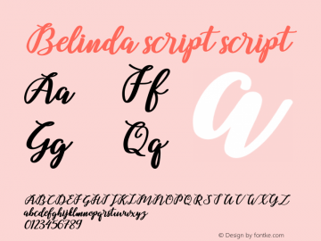 Belindascript-script Version 1.000图片样张