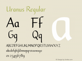 Uranus Regular 001.001 Font Sample