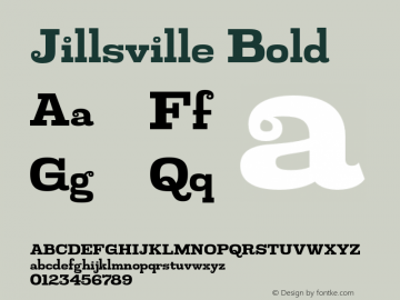 JillsvilleRg-Bold Version 4.000图片样张