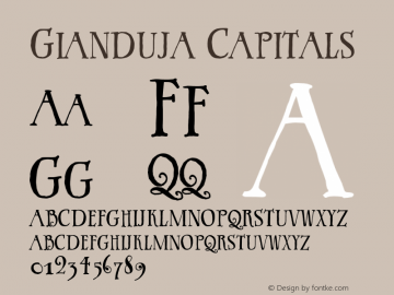 Gianduja-Capitals Version 1.000 Font Sample