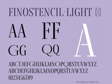 ☞Fino Stencil Light Version 1.012;PS 001.012;hotconv 1.0.88;makeotf.lib2.5.64775;com.myfonts.easy.type-together.fino-stencil.light.wfkit2.version.4HEB图片样张
