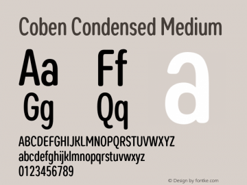 CobenCondensedMedium Version 1.000图片样张