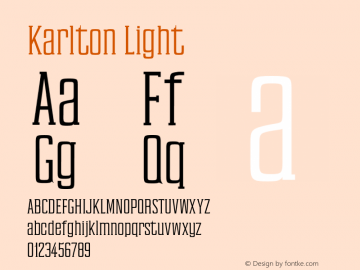 Karlton-Light 0.1.0 Font Sample