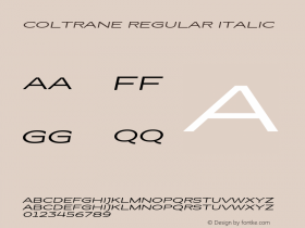 Coltrane Regular Italic Version 1.000;PS 001.000;hotconv 1.0.88;makeotf.lib2.5.64775 Font Sample