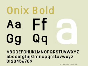 Onix Bold Version 1.000图片样张