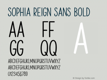 Sophia Reign Sans  Bold Version 1.000图片样张