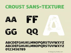 Croust-Sans-Texture Version 1.000 Font Sample