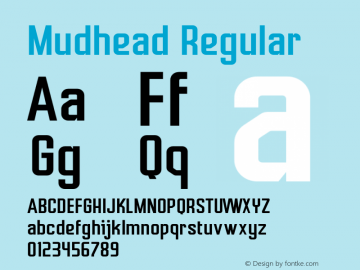 Mudhead Version 1.002;Fontself Maker 2.3.0 Font Sample