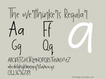 The overthinkers  Font Sample