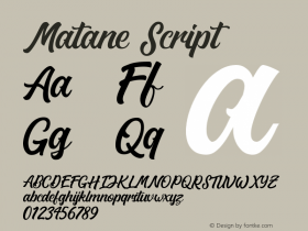 Matane Script Version 1.001图片样张