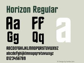 Horizon Regular 003.001 Font Sample
