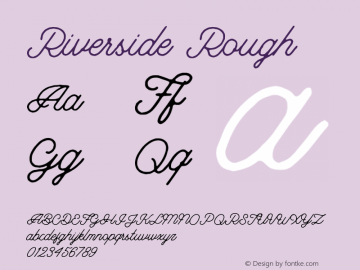 Riverside-Rough 1.000 Font Sample