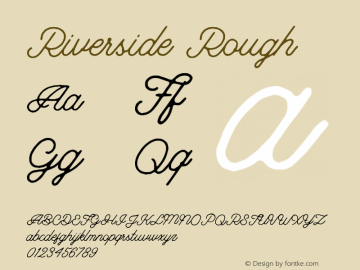 Riverside-Rough 1.000 Font Sample