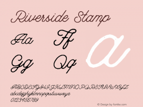 Riverside-Stamp 1.000 Font Sample