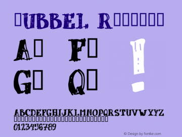 dUBBEL Regular Macromedia Fontographer 4.1 1997-11-23 Font Sample