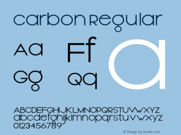 Carbon Regular Version 1.000;PS 001.000;hotconv 1.0.88;makeotf.lib2.5.64775图片样张