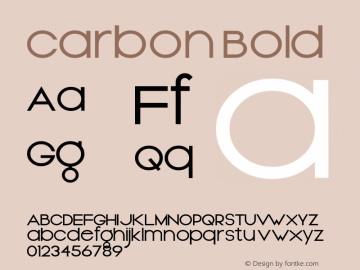 Carbon Bold Version 1.000图片样张