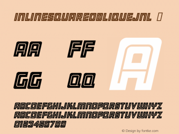 ☞InlineSquareObliqueJNL Version 1.000 - 2017 initial release;com.myfonts.easy.jnlevine.inline-square.oblique.wfkit2.version.4Y9B Font Sample