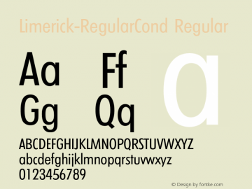 Limerick-RegularCond Regular 001.001图片样张